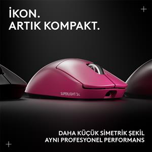 LOGITECH G PRO X SUPERLIGHT 2C KOMPAKT KABLOSUZ GAMING MOUSE-PEMBE