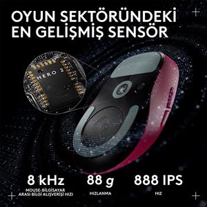 LOGITECH G PRO X SUPERLIGHT 2C KOMPAKT KABLOSUZ GAMING MOUSE-PEMBE