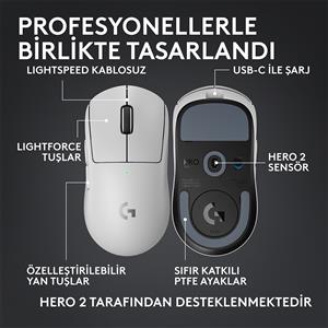 LOGITECH G PRO X SUPERLIGHT 2C KOMPAKT KABLOSUZ GAMING MOUSE-BEYAZ