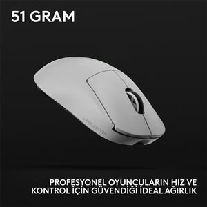 LOGITECH G PRO X SUPERLIGHT 2C KOMPAKT KABLOSUZ GAMING MOUSE-BEYAZ