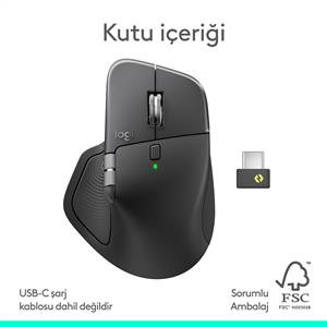 LOGITECH MX MASTER 4 KABLOSUZ PERFORMANS MOUSE-GRAFİT