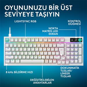 LOGITECH G316 X 98 TACTILE KABLOLU TÜRKÇE OYUNCU KLAVYESİ-BEYAZ