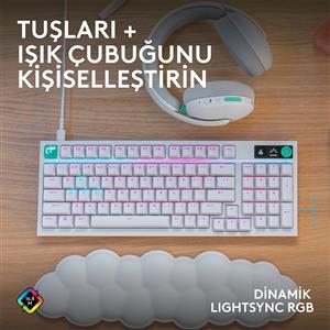 LOGITECH G316 X 98 TACTILE KABLOLU TÜRKÇE OYUNCU KLAVYESİ-BEYAZ