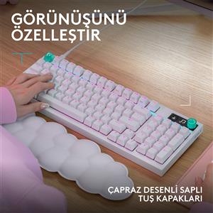 LOGITECH G316 X 98 TACTILE KABLOLU TÜRKÇE OYUNCU KLAVYESİ-BEYAZ