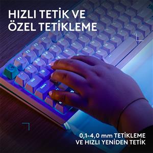 LOGITECH G512 X 75 LIGHTSYNC US TACTILE KABLOLU MEKANİK GAMING KLAVYE-BEYAZ