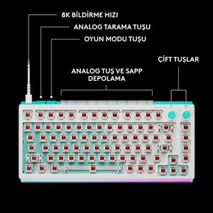 LOGITECH G512 X 75 LIGHTSYNC US TACTILE KABLOLU MEKANİK GAMING KLAVYE-BEYAZ