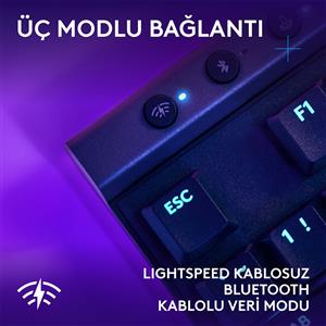 LOGITECH G515 LIGHTSPEED TKL TÜRKÇE KABLOSUZ OYUNCU KLAVYESİ-SİYAH