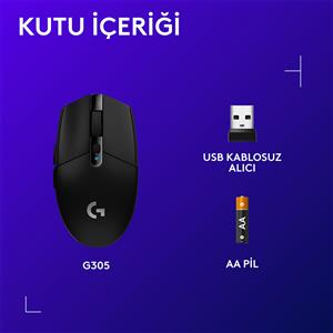 LOGITECH G305 SİYAH OYUNCU MOUSE + SONIC XL OYUNCU SIRT CANTASI