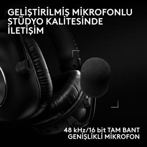 LOGITECH G PRO X3 LIGHTSPEED KABLOSUZ BLUETOOTH OYUNCU KULAKLIĞI - SİYAH