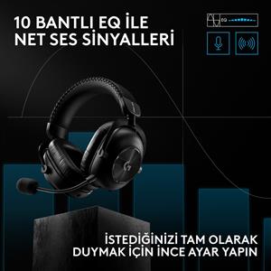 LOGITECH G PRO X3 LIGHTSPEED KABLOSUZ BLUETOOTH OYUNCU KULAKLIĞI - SİYAH
