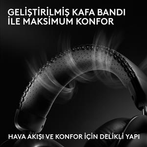 LOGITECH G PRO X3 LIGHTSPEED KABLOSUZ BLUETOOTH OYUNCU KULAKLIĞI - SİYAH