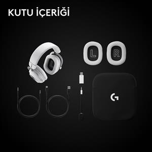 LOGITECH G PRO X3 LIGHTSPEED KABLOSUZ BLUETOOTH OYUNCU KULAKLIĞI - BEYAZ