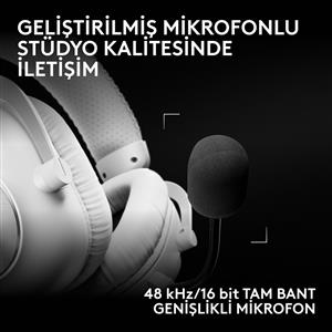 LOGITECH G PRO X3 LIGHTSPEED KABLOSUZ BLUETOOTH OYUNCU KULAKLIĞI - BEYAZ
