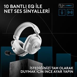 LOGITECH G PRO X3 LIGHTSPEED KABLOSUZ BLUETOOTH OYUNCU KULAKLIĞI - BEYAZ