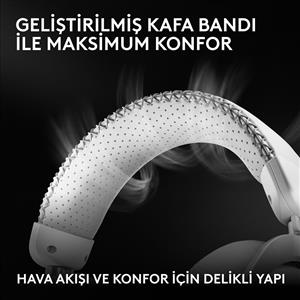 LOGITECH G PRO X3 LIGHTSPEED KABLOSUZ BLUETOOTH OYUNCU KULAKLIĞI - BEYAZ