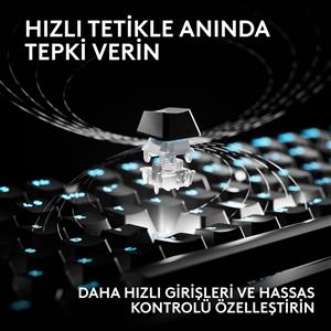 LOGITECH G PRO X2 RAPID TKL KABLOLU OYUNCU KLAVYESİ (ANALOG - US LAYOUT) - SİYAH