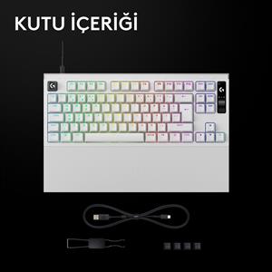 LOGITECH G PRO X2 RAPID TKL KABLOLU OYUNCU KLAVYESİ (ANALOG - US LAYOUT) - BEYAZ