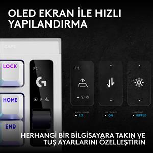 LOGITECH G PRO X2 RAPID TKL KABLOLU OYUNCU KLAVYESİ (ANALOG - US LAYOUT) - BEYAZ