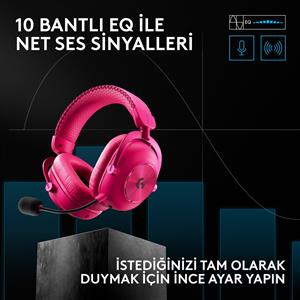 LOGITECH G PRO X3 LIGHTSPEED KABLOSUZ BLUETOOTH OYUNCU KULAKLIGI - PEMBE