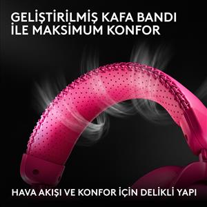 LOGITECH G PRO X3 LIGHTSPEED KABLOSUZ BLUETOOTH OYUNCU KULAKLIGI - PEMBE