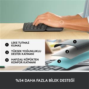 LOGITECH K860 ERGONOMİK BİLEK DESTEKLİ KABLOSUZ Q KLAVYE
