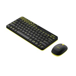LOGITECH MK240 KABLOSUZ KLAVYE MOUSE SET-SARI/SİYAH