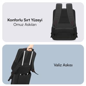 MACK MCC-804 14.1" Business X Notebook Sırt Çantası Siyah