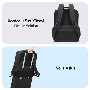 MACK MCC-807 18'' Business X Notebook Sırt Çantası Siyah
