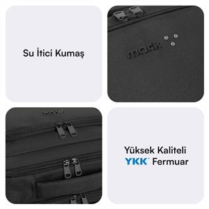 MACK MCE-1212 16" OFFICE Pro-3 Eco Notebook Sırt Çantası Siyah