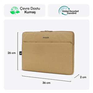 MACK MCE-1503 14.1" NOVA Eco Notebook Sleeve - Camel
