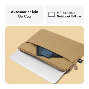 MACK MCE-1503 14.1" NOVA Eco Notebook Sleeve - Camel