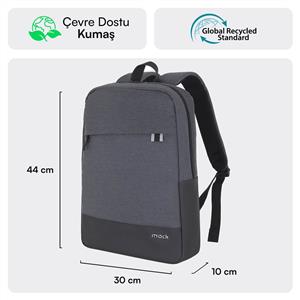 MACK MCE-1103 15.6" UNICITY Eco Notebook Sırt Çantası Siyah