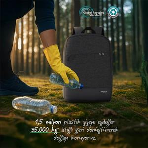MACK MCE-1103 15.6" UNICITY Eco Notebook Sırt Çantası Siyah