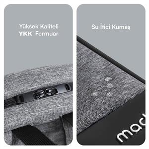 MACK MCE-1104 15.6" UNICITY Eco Notebook Sırt Çantası Gri