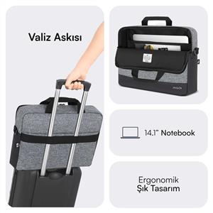 MACK MCE-1112 14.1" UNICITY Eco Notebook Çantası Gri