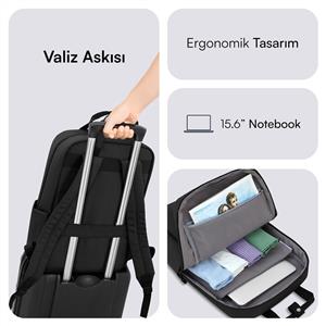 MACK MCE-1521 15.6" NOVA Eco Notebook Sırt Çantası Siyah