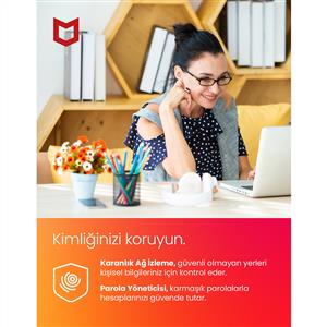 MCAFEE Total Protection Dijital Kimlik Koruma (3 Cihaz Win/MacOS/iOS/Android-1 yıl)