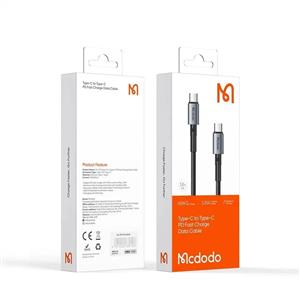 MCDODO CA-3130 65W TYPE-C TO TYPE-C PD HIZLI SARJ VE DATA KABLOSU 1.2M - Siyah