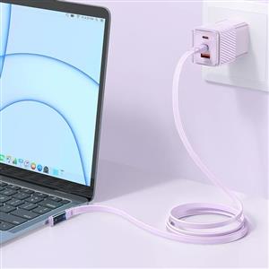 MCDODO CA-3451 Type-C to Type-C 65w L Kablo 1.2m - Mor