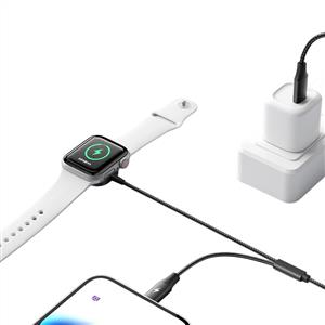 MCDODO CH-2980 Manyetik Apple Watch & Type-C To Lightning Kablosuz Şarj Cihazı - Siyah