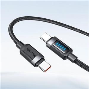 MCDODO CA-0350 240W TYPE-C TO TYPE-C Dinamik Şarj LED’li Kablo 1.2m - Siyah