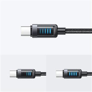 MCDODO CA-0350 240W TYPE-C TO TYPE-C Dinamik Şarj LED’li Kablo 1.2m - Siyah