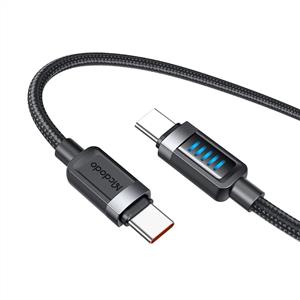 MCDODO CA-0350 240W TYPE-C TO TYPE-C Dinamik Şarj LED’li Kablo 1.2m - Siyah