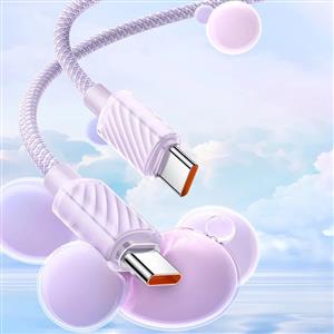 MCDODO CA-3672 CRYSTAL SERISI TYPE-C TYPE-C 100W PD HIZLI SARJ VE  ORGU KABLO MOR 1.2M