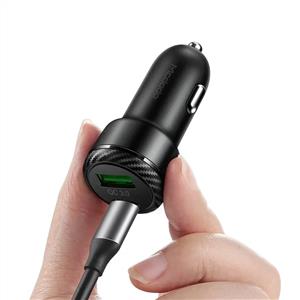 MCDODO CC-5970 36w PD Type-C + QC 3.0 Usb-A Girişli 2 Portlu Araç Çakmak Şarj - Siyah