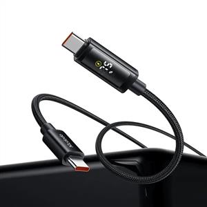 MCDODO CA-8000 Type-C to Type-C 100w Çift Led Ekranlı 1.2m Kablo - Siyah
