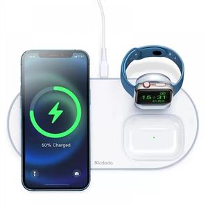 MCDODO CH-7060 3İn1 15W Çoklu Magsafe Şarj Ünitesi ( Kulaklık , Saat ve Telefon ) - Beyaz