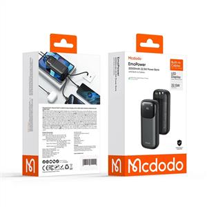 MCDODO MC-8530 20000MAH PD & QC HIZLI SARJ DIJITAL GOSTERGELI COKLU KABLOLU POWERBANK