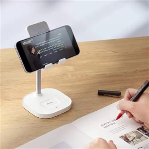 MCDODO CH-0530 Telefon ve Kulaklıklar Için 2'si1 Arada Kablosuz Şarj Standı - Beyaz