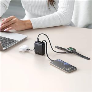 MCDODO MC-8620 10000 mAh 22.5W PD Hızlı Şarj Dahili Kablolu Powerbank - Siyah